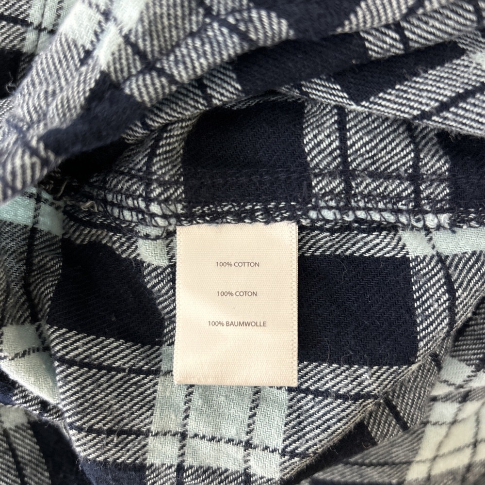 Ranch Tough Flannel Shirt Men Size XL‎ Western Light Blue Black Plaid Button - Picture 6 of 7